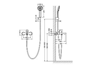 Смеситель для ванны Aquatek Оберон AQ1249BG золото шлифованное купить в интернет-магазине сантехники Sanbest