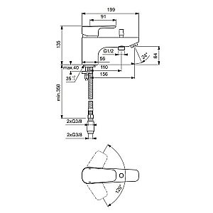 Смеситель для ванны Ideal Standard Ceraplan III B0769AA купить в интернет-магазине сантехники Sanbest