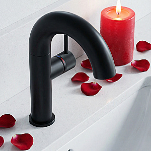 Смеситель для раковины Elghansa RADIANT XQ 1647181-Black черный матовый купить в интернет-магазине сантехники Sanbest