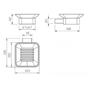 Мыльница Milacio Ultra MCU.952.GD золото купить в интернет-магазине сантехники Sanbest