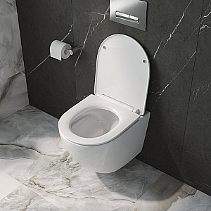 Унитаз подвесной BelBagno UNO-TOR BB5177CH-TOR/SC/BB026/BB044NERO белый, с крышкой микролифт, с инсталляцией, безободковый, слив-торнадо купить в интернет-магазине Sanbest