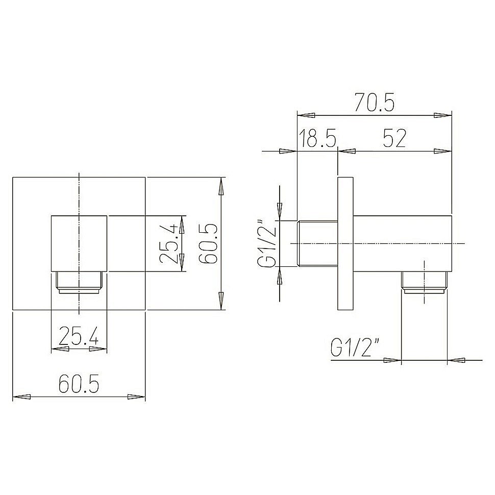 Подключение для шланга PAINI 50PZ503PQ черный матовый купить в интернет-магазине сантехники Sanbest