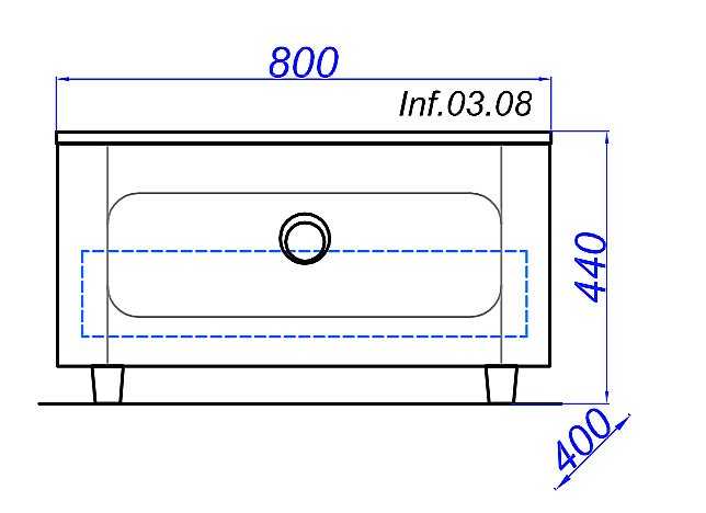 Нижняя тумба Aqwella Infinity 80 Inf.03.08 белая для ванной в интернет-магазине сантехники Sanbest