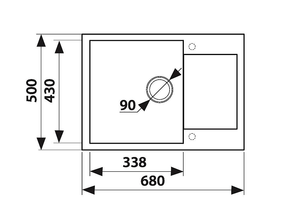 Мойка кухонная Kaiser KMM-5068 BW черная купить в интернет-магазине сантехники Sanbest