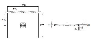 Душевой поддон Jacob Delafon REPLAY N147K-220 120x90 белый купить в интернет-магазине Sanbest