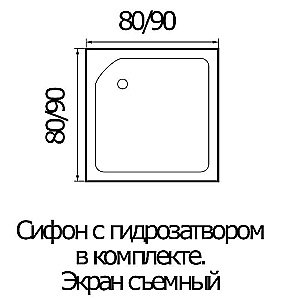 Душевая кабина River Neva 24 90x90 МТ без крыши купить в интернет-магазине Sanbest