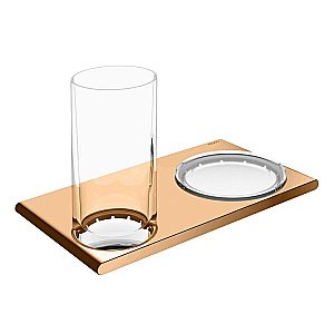 Держатель со стаканом и мыльницей KEUCO EDITION 400 бронза купить в интернет-магазине сантехники Sanbest