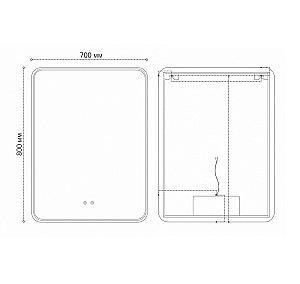 Зеркало Grossman ELEGANS-норма 70 в ванную от интернет-магазине сантехники Sanbest
