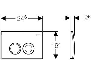 Кнопка для инсталляции Geberit Delta 21 альпийский белый купить в интернет-магазине сантехники Sanbest