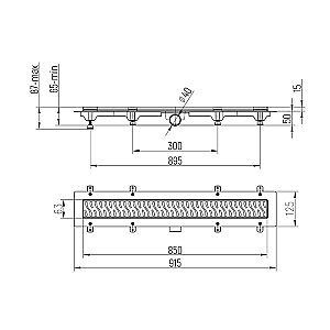 Душевой лоток PAINI Harmony CH850H 85 хром купить в интернет-магазине Sanbest