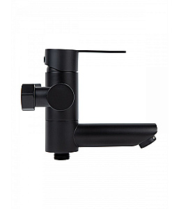 Смеситель для ванны Agger Easy A3121244 с душевым набором, черный матовый купить в интернет-магазине сантехники Sanbest