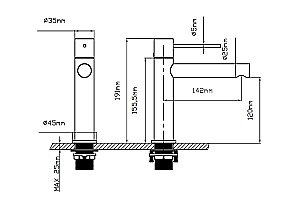 Смеситель для раковины Vincea Aspire VBF-4AS01GM вороненая сталь купить в интернет-магазине сантехники Sanbest