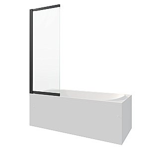 Шторка для ванны Berges RIVER S Slider Black 980 065015 стекло прозрачное купить в интернет-магазине Sanbest