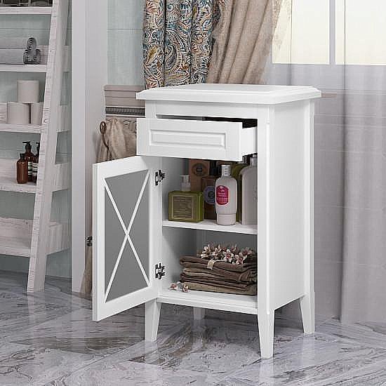 Комод Опадирис Палермо 50 белый матовый для ванной в интернет-магазине сантехники Sanbest