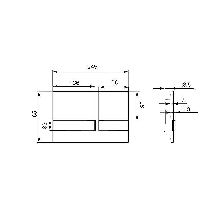 Кнопка для инсталляции IDDIS Unifix 006 UNI06WCi77 купить в интернет-магазине сантехники Sanbest