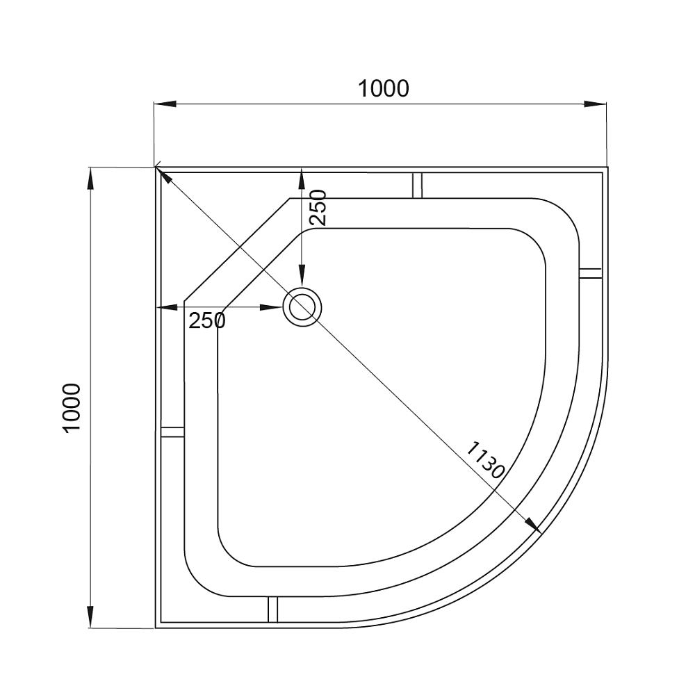 Душевая кабина Deto L 601 N 98694 100x100 купить в интернет-магазине Sanbest