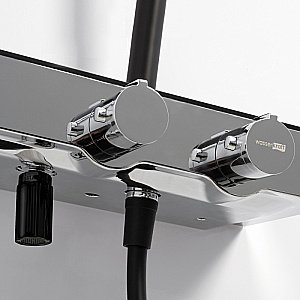 Душевая система WasserKraft Abens 2000 SET2707 Thermo черный Soft-touch/хром купить в интернет-магазине сантехники Sanbest