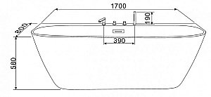 Ванна акриловая Esbano San Marino-SM ESVASANMSM 170х80 белая купить в интернет-магазине Sanbest