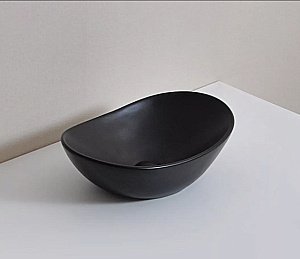 Раковина накладная Gid Lago 48 Bm9133 53352 черная матовая купить в интернет-магазине Sanbest