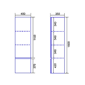 Пенал Azario Velluto 40 CS00088605 белый матовый для ванной в интернет-магазине сантехники Sanbest