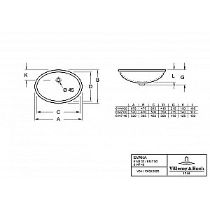 Раковина Villeroy&Boch Evana 61470001 альпийский белый купить в интернет-магазине Sanbest