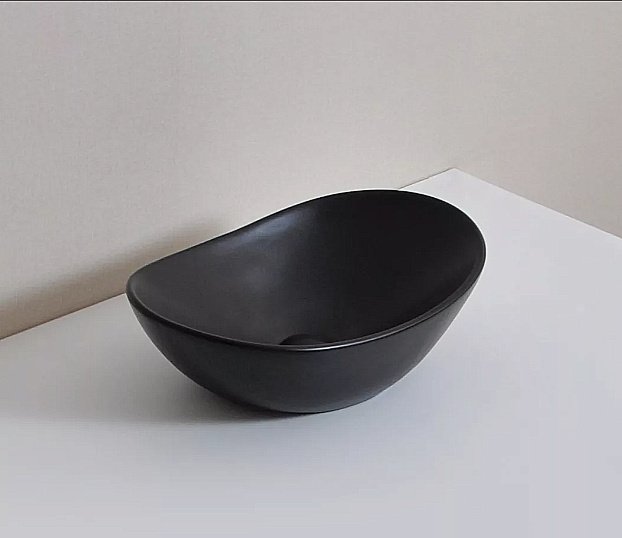 Раковина накладная Gid Lago 48 Bm9133 53352 черная матовая купить в интернет-магазине Sanbest