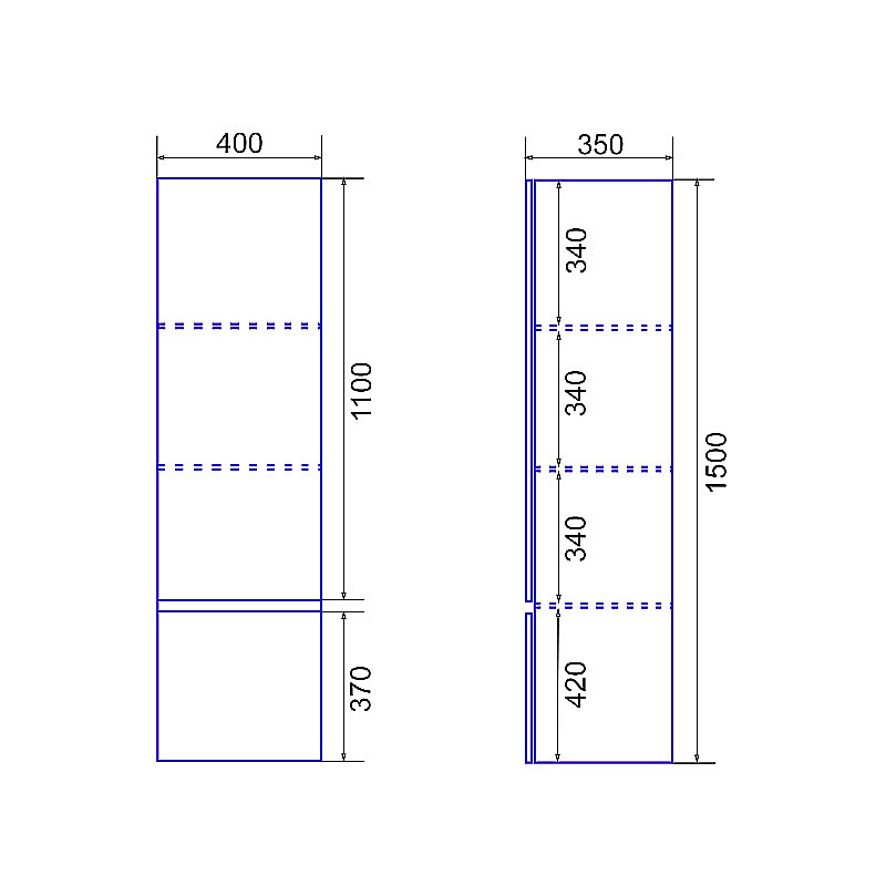 Пенал Azario Velluto 40 CS00088605 белый матовый для ванной в интернет-магазине сантехники Sanbest