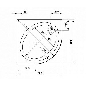 Душевой поддон Ideal Standard Connect K198301 80x80 купить в интернет-магазине Sanbest