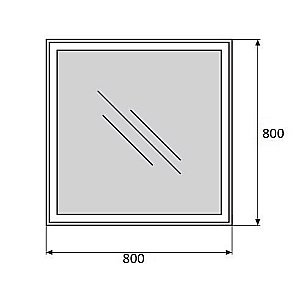 Зеркало BelBagno SPC-GRT-800-800-LED-BTN в ванную от интернет-магазине сантехники Sanbest