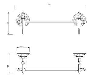 Полотенцедержатель Migliore VERSAILLES 32645 золото купить в интернет-магазине сантехники Sanbest