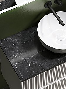 Тумба с раковиной Sancos SNOB R 100 со столешницей, белая матовый для ванной в интернет-магазине Sanbest