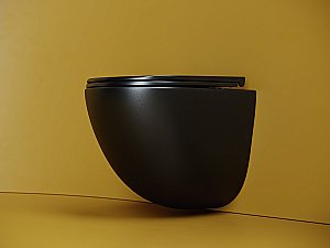 Унитаз подвесной Ceramica Nova Vogue CN4008TMB черный матовый, с крышкой микролифт, безободковый, слив-торнадо купить в интернет-магазине Sanbest