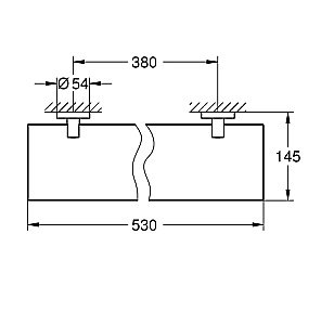 Полочка стеклянная Grohe Essentials 40799001 купить в интернет-магазине сантехники Sanbest