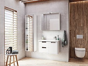 Зеркальный шкаф Roca Etna 857304806 80 белый глянец купить в интернет-магазине сантехники Sanbest