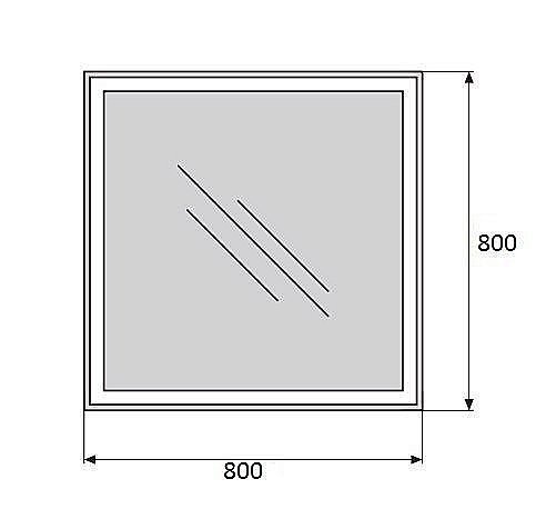 Зеркало BelBagno SPC-GRT-800-800-LED-BTN в ванную от интернет-магазине сантехники Sanbest