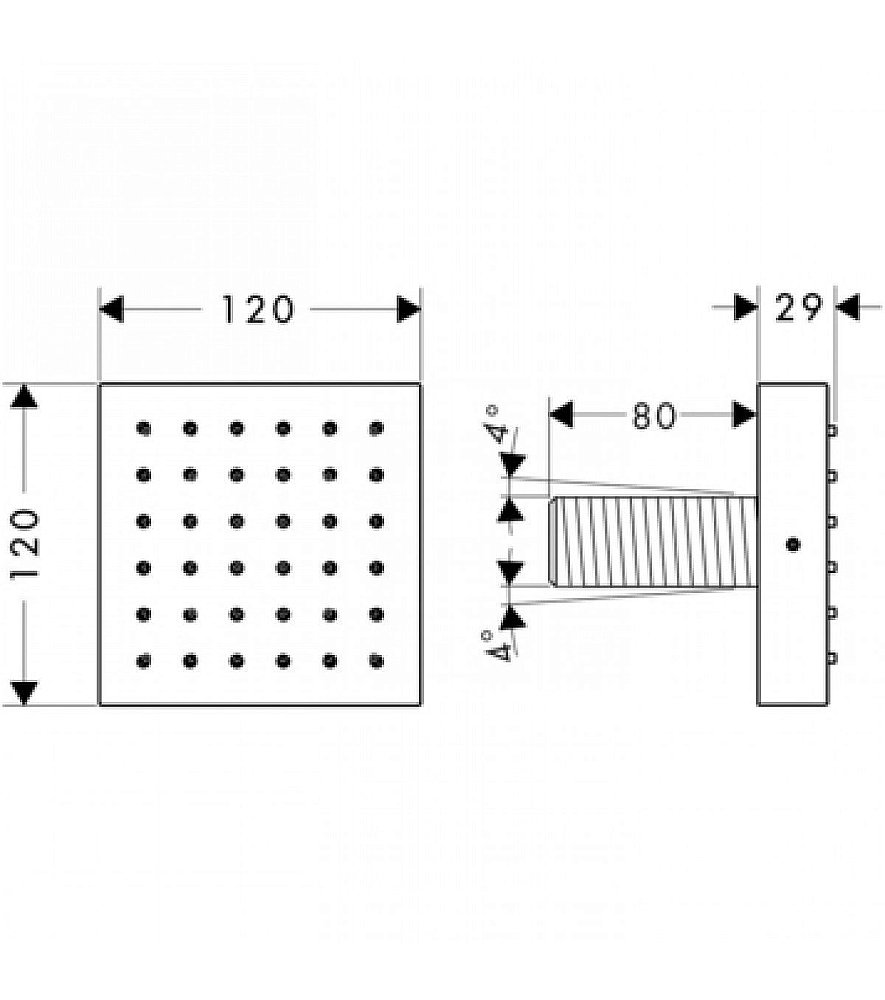 Форсунка для душа Axor Starck ShowerCollection 28491000 купить в интернет-магазине сантехники Sanbest