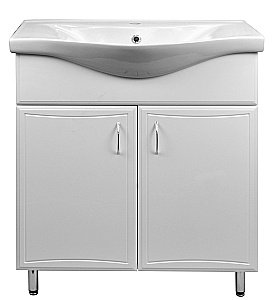 Тумба с раковиной Loranto Коралл CS00070577 75 белая для ванной в интернет-магазине Sanbest