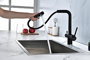 Смеситель для кухни Paulmark Serpentine Se213222-AN антрацит купить в интернет-магазине сантехники Sanbest