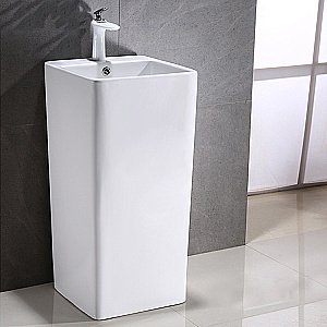 Раковина напольная Ceramalux N 40 P7004L белая купить в интернет-магазине Sanbest