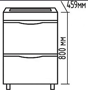 Тумба с раковиной напольная Misty Венера 60 белая для ванной в интернет-магазине Sanbest