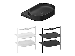 Раковина Ravak Yard 600 XJX0D060000 черный матовый купить в интернет-магазине Sanbest