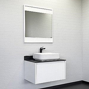 Зеркало Comforty Марсель 75 00-00012269 белое матовое в ванную от интернет-магазине сантехники Sanbest