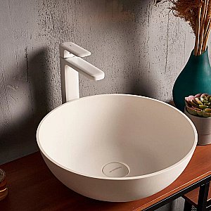 Раковина накладная Montebianco NEMI 20141 белая матовая купить в интернет-магазине Sanbest