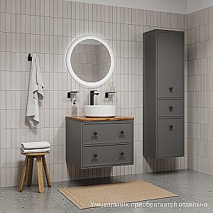 Тумба с раковиной Iddis Torr 70 TOR70DBi темно-серая для ванной в интернет-магазине Sanbest