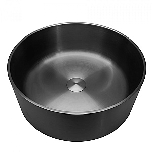 Раковина накладная ABBER Wasser Kreis 40 AF2407MB черная матовая купить в интернет-магазине Sanbest