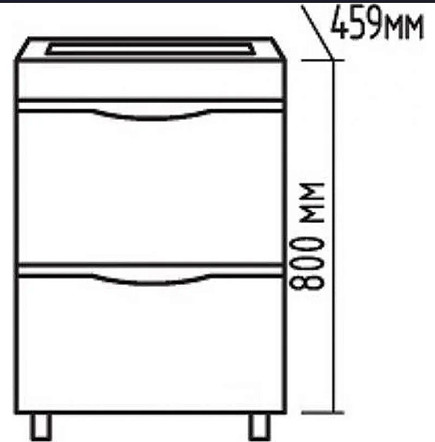Тумба с раковиной напольная Misty Венера 60 белая для ванной в интернет-магазине Sanbest