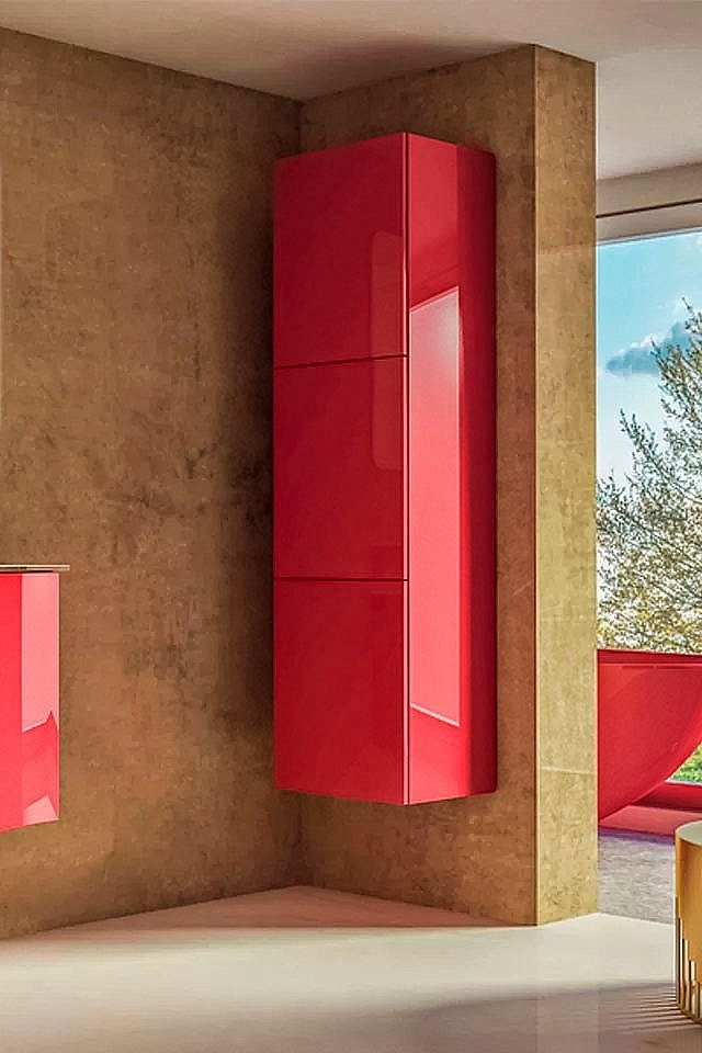 Пенал Cezares Moderno 53099 Rosso для ванной в интернет-магазине сантехники Sanbest