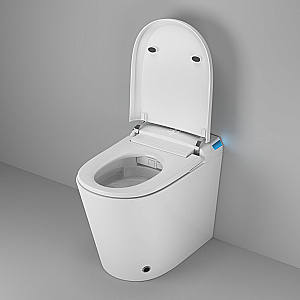 Унитаз приставной Grossman Smart GR-PR-5702 белый глянцевый, с крышкой микролифт купить в интернет-магазине Sanbest