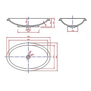 Раковина накладная Montebianco BOLSENA 12045 белая матовая купить в интернет-магазине Sanbest