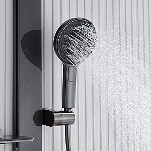 Душевая система Black&White Gravity GH-9005-GM оружейная сталь купить в интернет-магазине сантехники Sanbest